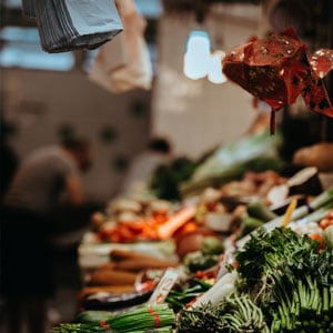 Image - vegetable street market in Hong Kong