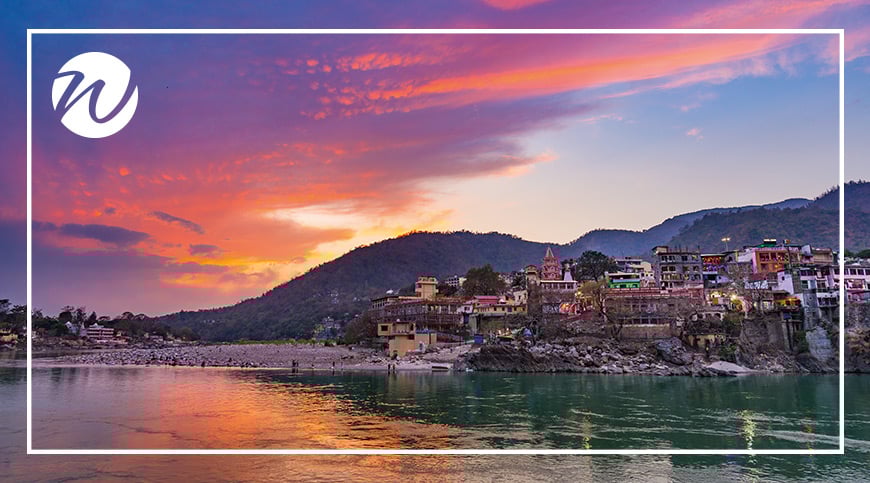 Dusk on the Ganges in Rishikesh