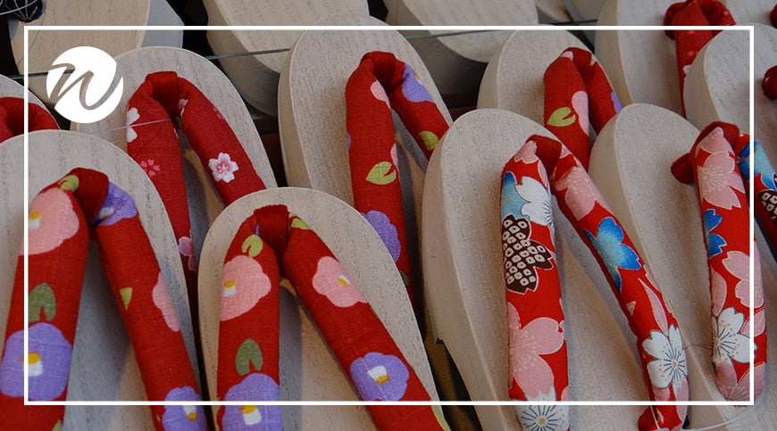 Traditional geisha shoes