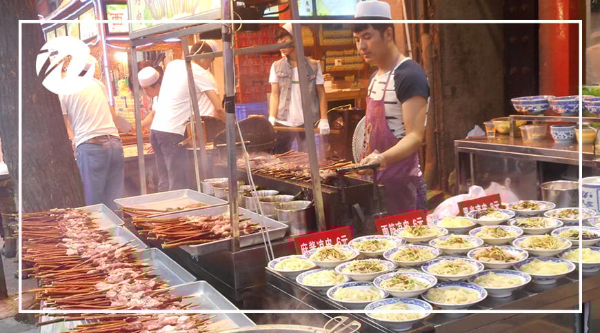 Street food prepared fresh!