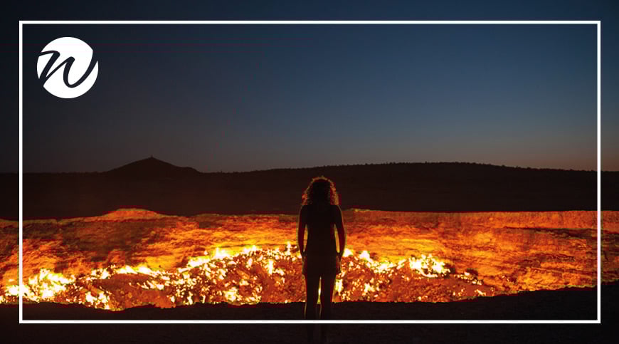 Blazing Darvaza Crater, Turkmenistan, Asia bucket list