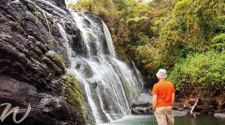 Waterfall in Horton Plains National Park, tour Sri Lanka