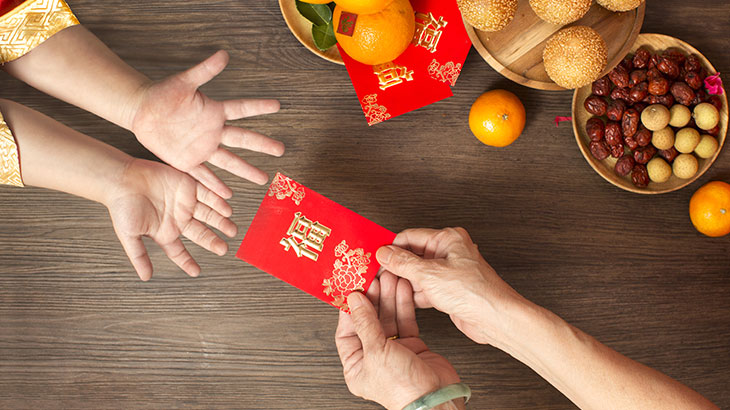 Red Envelopes exchanged during the Year of the Pig